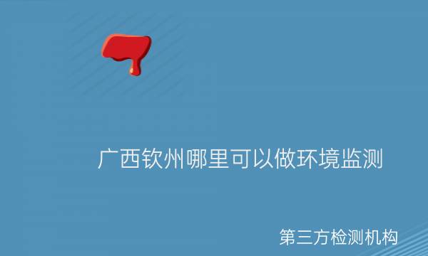 廣西欽州哪里可以做環(huán)境監測 廣西欽州哪里可以做環(huán)境監測